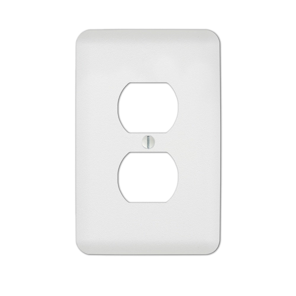Amerelle 635DW Duplex Outlet Wall Plate, Stamped Steel, White