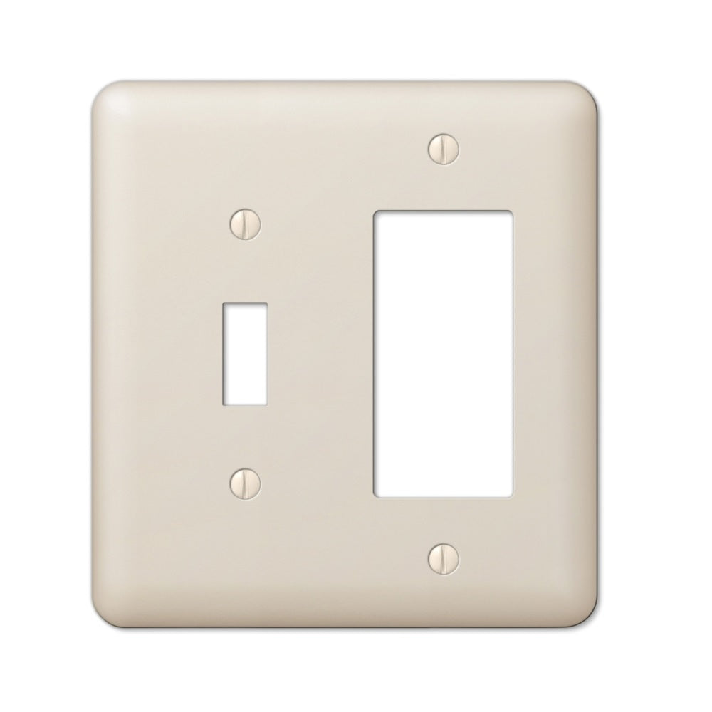 Amerelle 935TRAL Rocker/Toggle Wall Plate, Stamped Steel, Almond