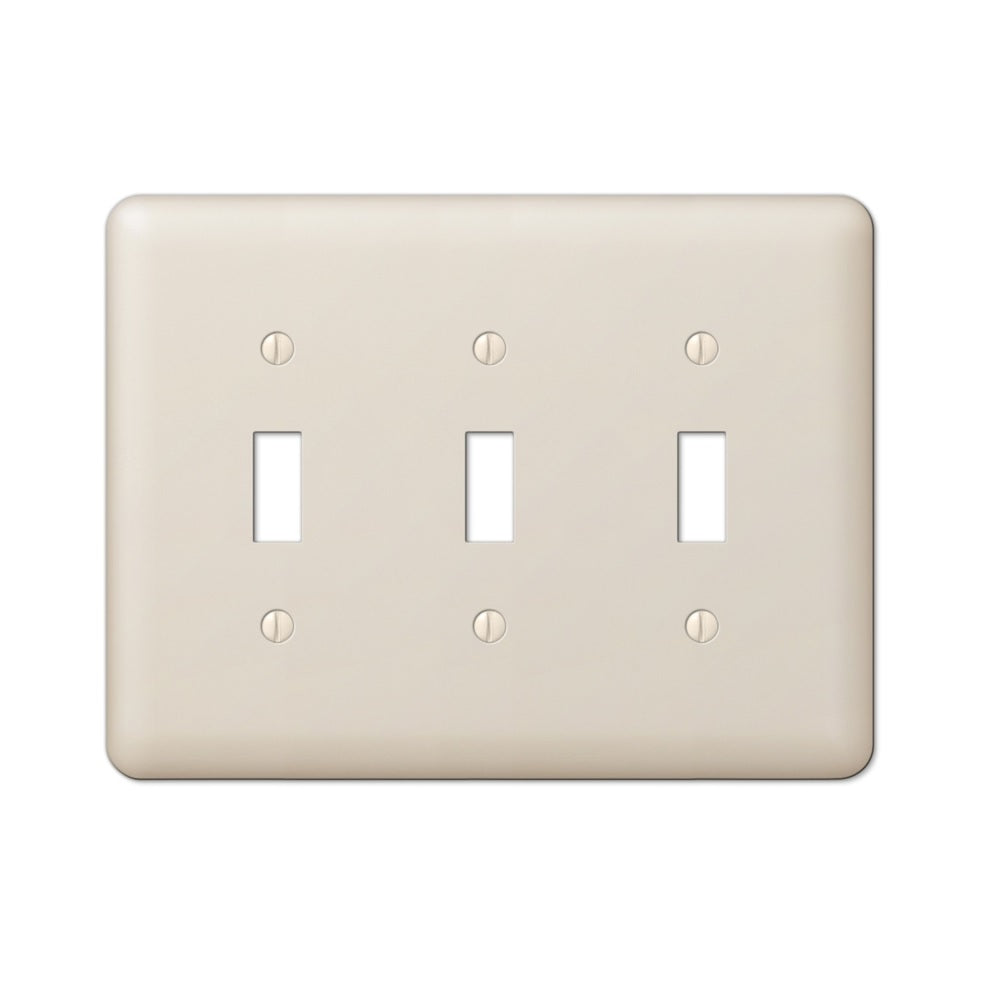 Amerelle 935TTTAL Toggle Wall Plate, Stamped Steel, Almond