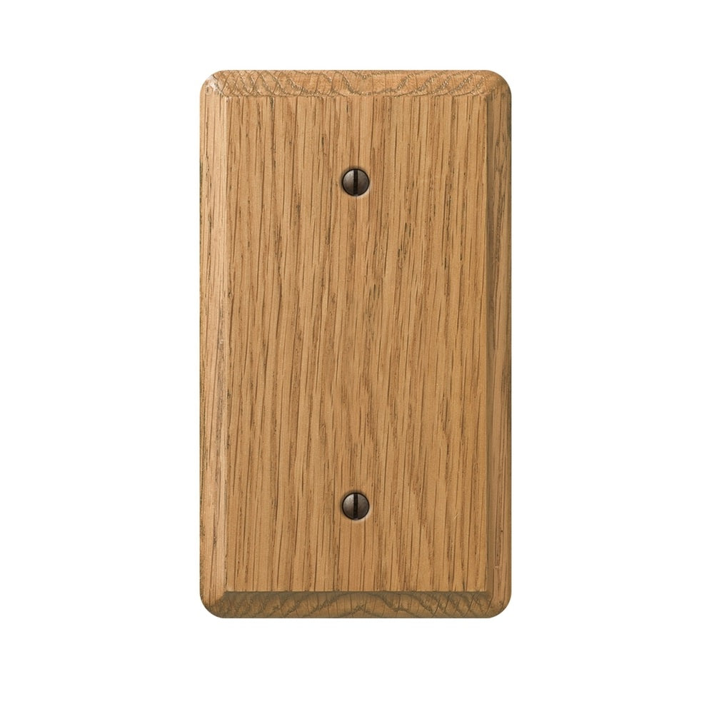 Amerelle 901BL 1 Gang Blank Wall Plate, Wood, Brown