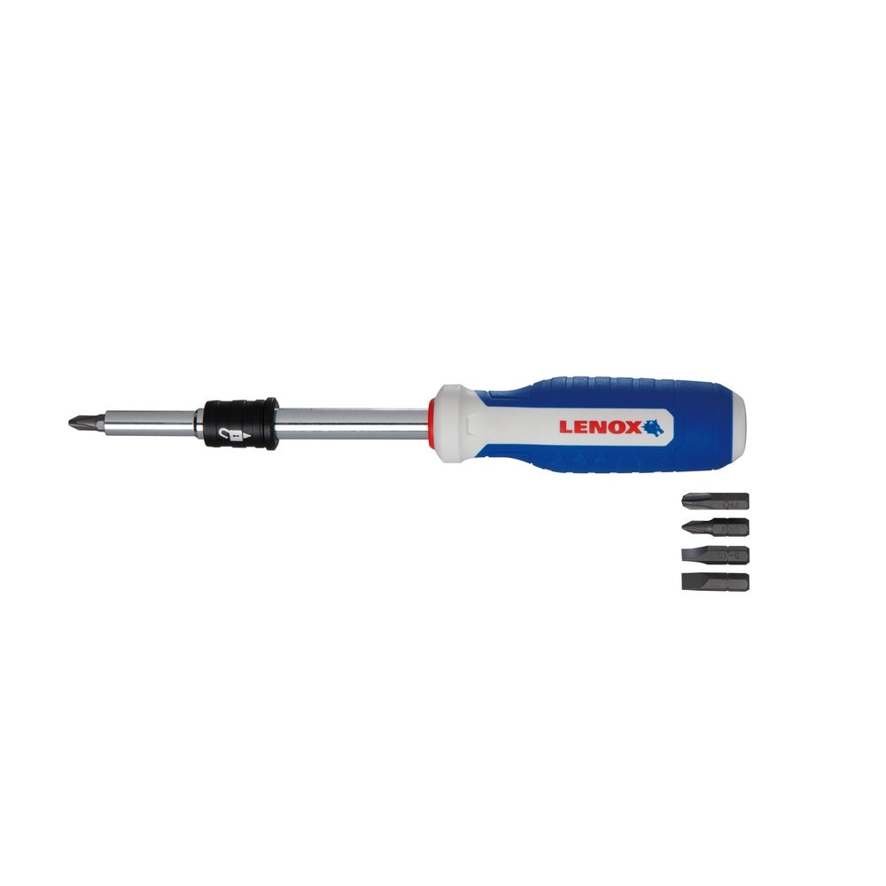 Lenox LXHT60925 Magnetic Extending Multi-Bit Screwdriver, Blue