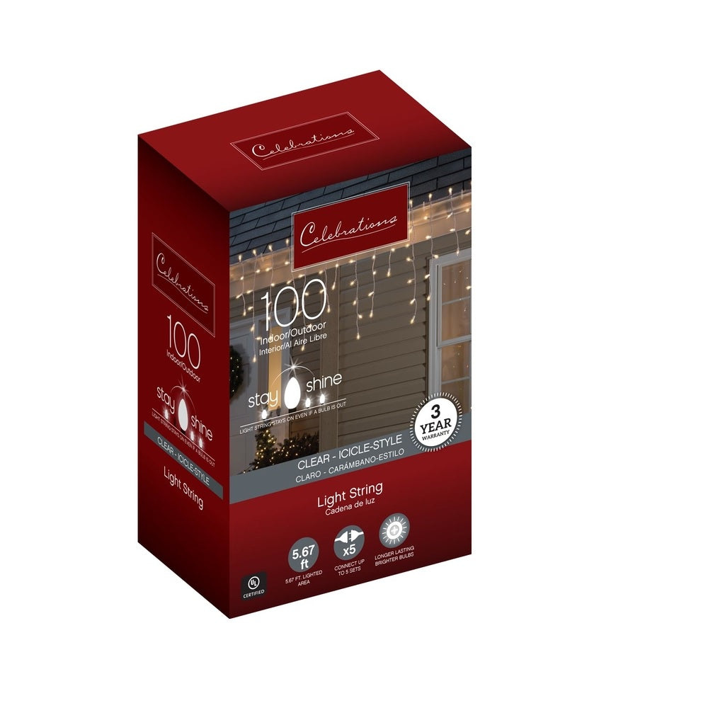Celebrations 44975-71 Incandescent Mini Christmas Lights, 100 count