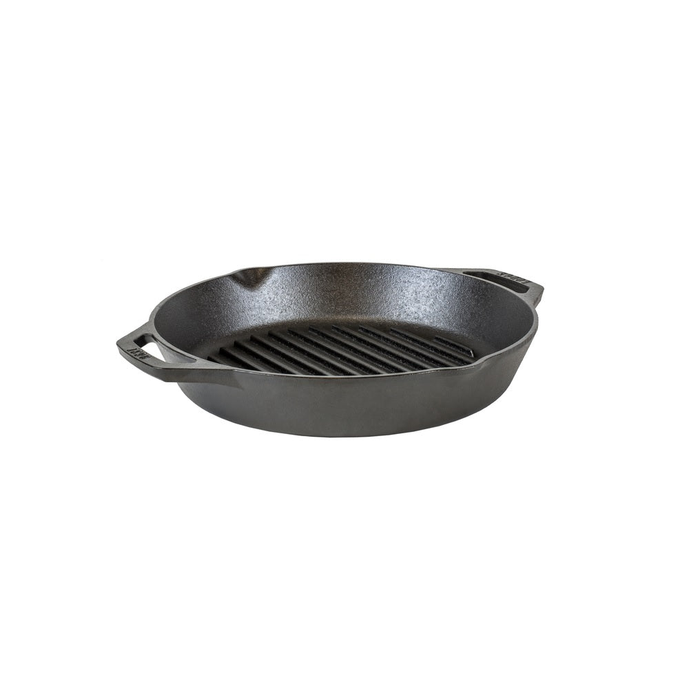 Lodge L10GPL Cast Iron Grill Pan, 12", Black