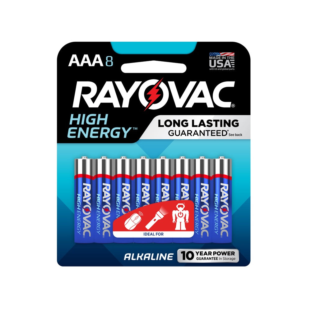 Rayovac 824-8K AAA Alkaline Batteries, 8 pk