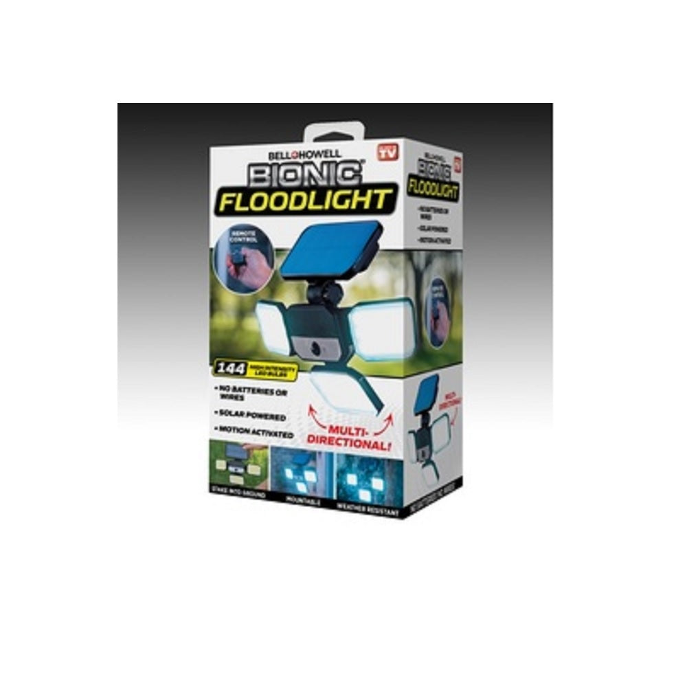 Bell and Howell 7897 Solar Powered LED Floodlight, Black, 5 watt