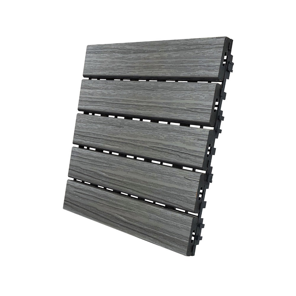 Aura DS5-W06-GO02 Balcony/Deck Tiles, Composite, Gray Oak