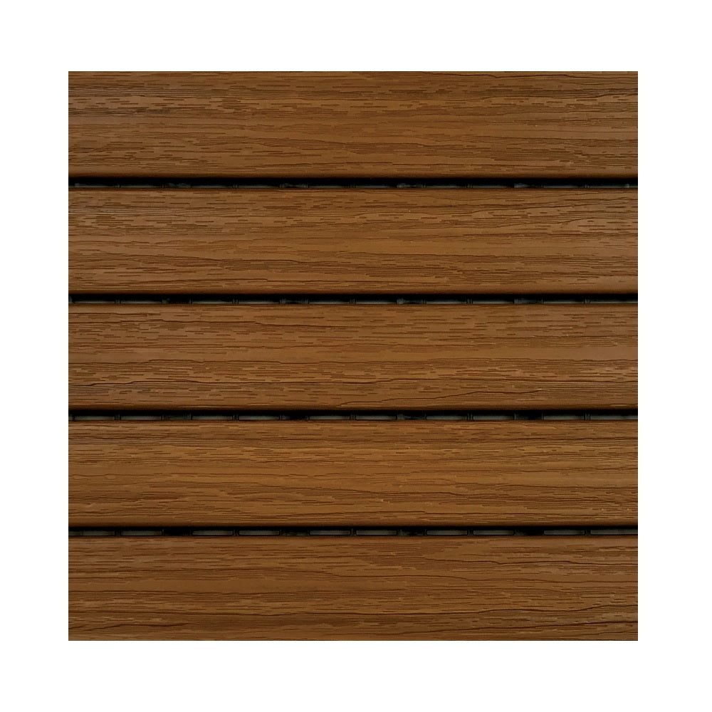 Aura DS5-W06-RC03 Balcony/Deck Tiles, 12" x 12", Honey Teak