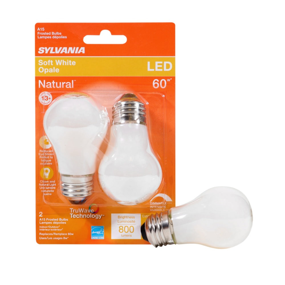 Sylvania 40763 A15 LED Dimmable Bulb, Frosted, 7 Watt