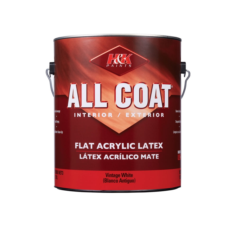 H & K AH162B110-6 All Coat Flat Vintage Latex Paint, 1 Gallon