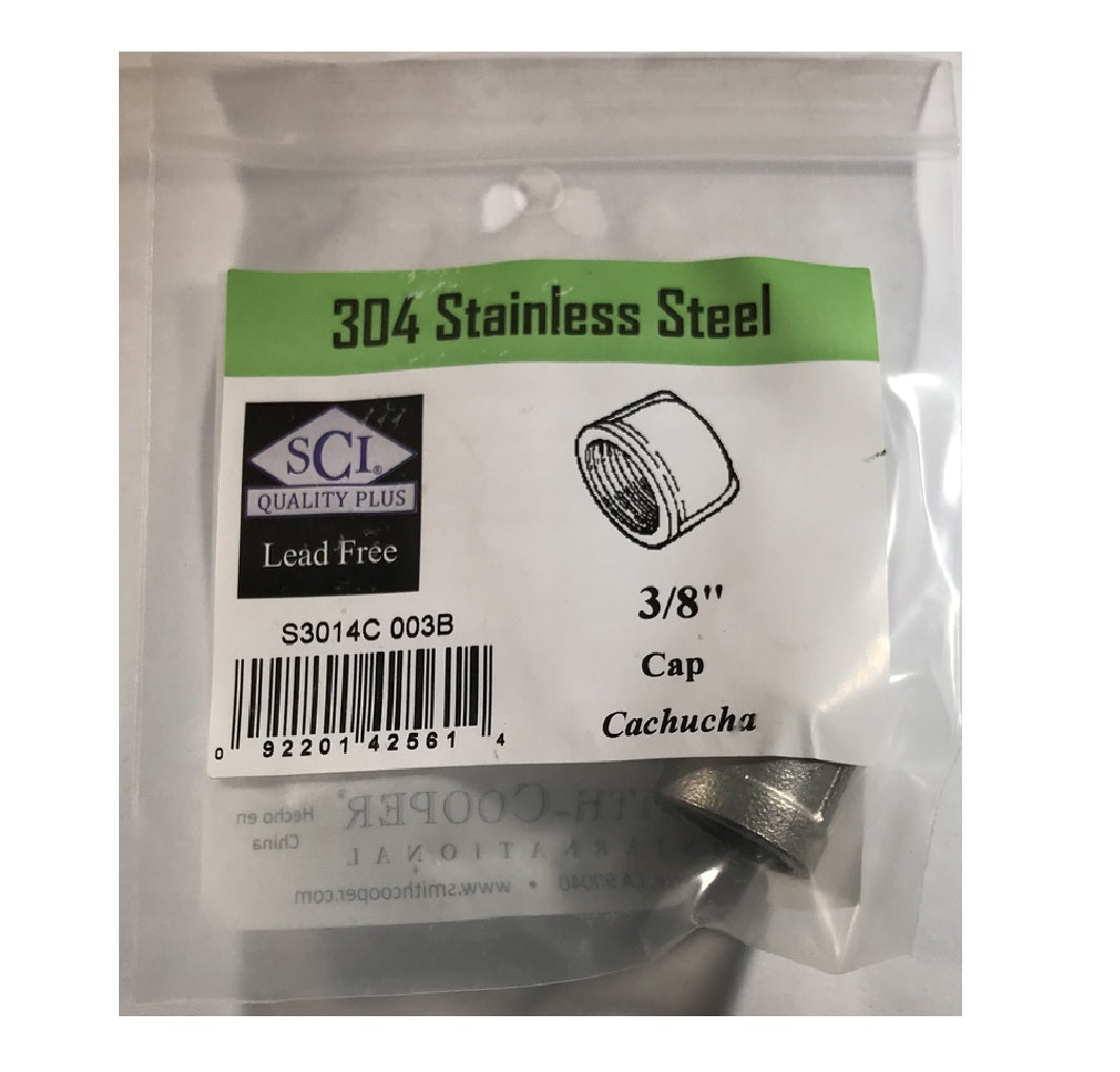 Smith-Cooper A108SS-C FPT Stainless Steel Cap