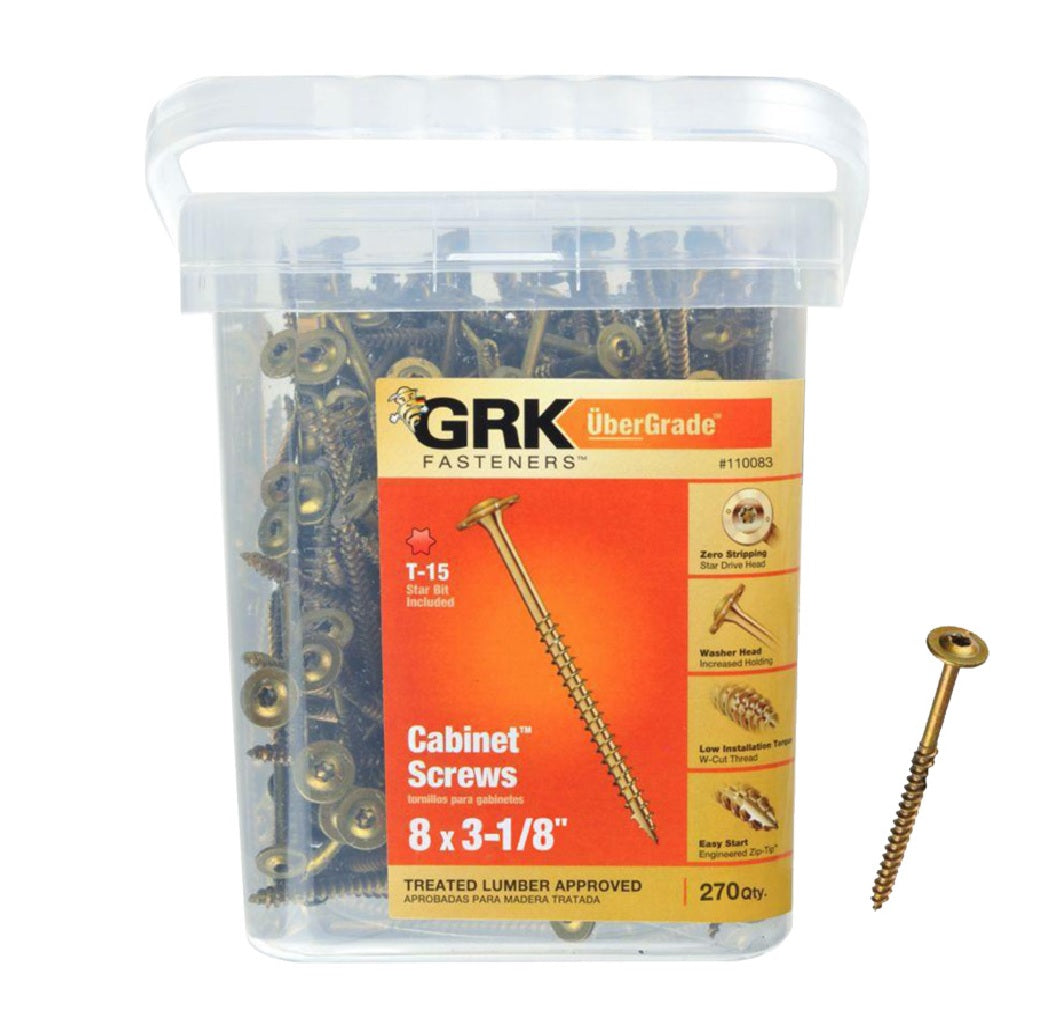 GRK Fasteners 110083 Cabinet Screw, No.8