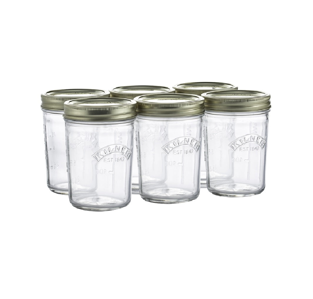 Kilner 0025.043U Wide Mouth Canning Jar, 12 oz