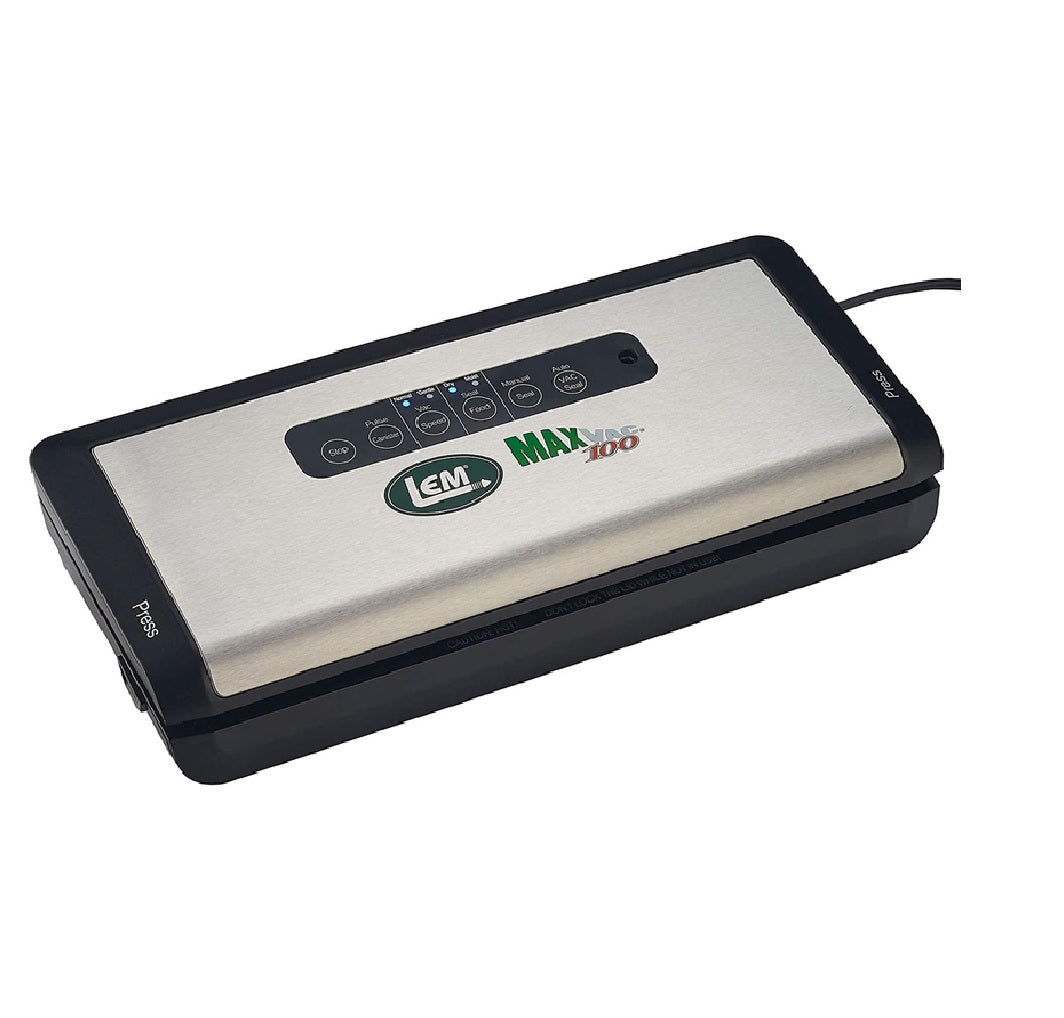 LEM 1379 MaxVac Vacuum Food Sealer, Black/Silver