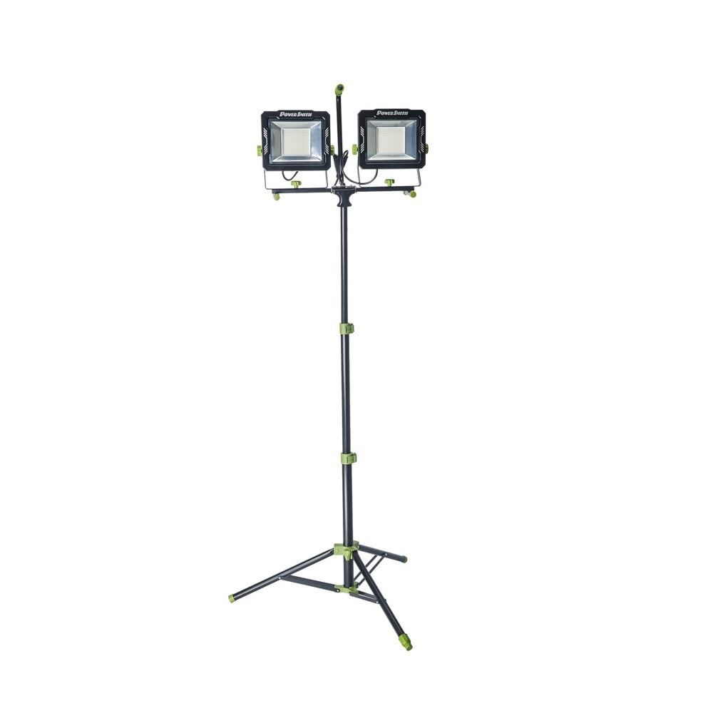 PowerSmith PWL2200TS Portable Dual Head Work Light with Tripod, 200 Watts