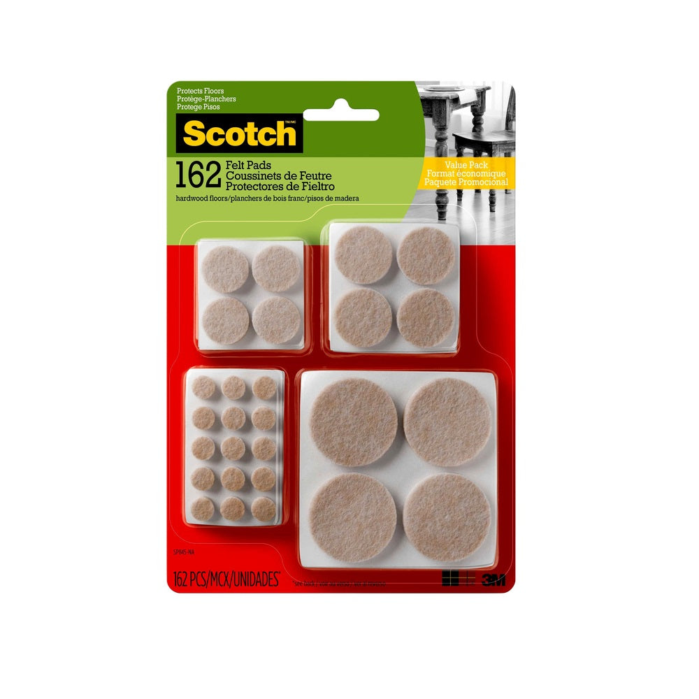 Scotch SP845-NA Adhesive Round Protective Pad, Beige