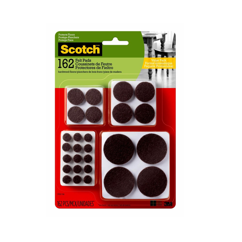 Scotch SP847-NA Self Adhesive Protective Pad, Brown, 162 pk