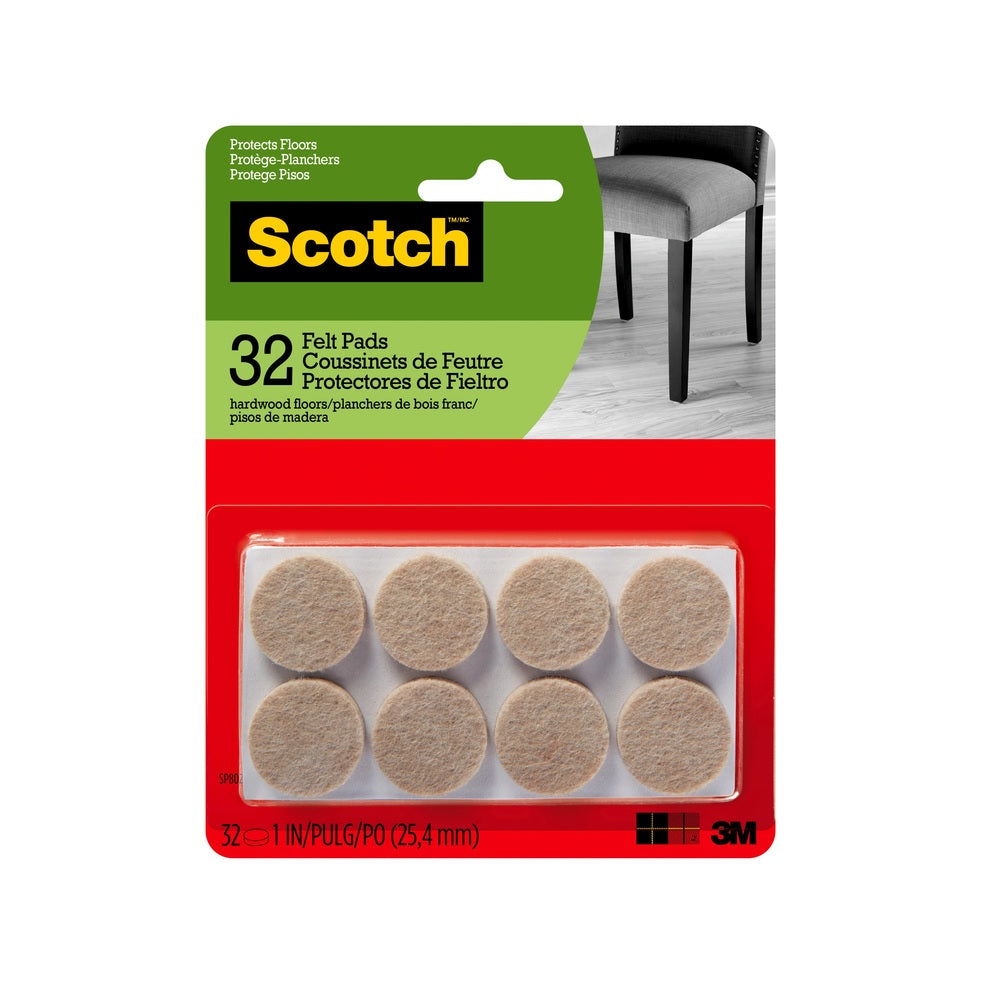 Scotch SP802-NA Self Adhesive Protective Pad, Beige, 32 pk