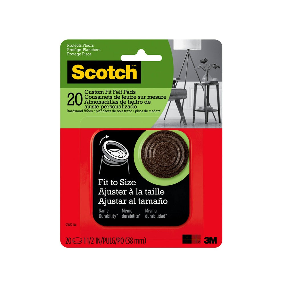 Scotch SP882-NA Self Adhesive Protective Pad, Brown, 20 pk