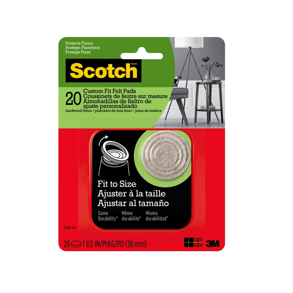 Scotch SP880-NA Self Adhesive Protective Pad, Beige, 20 pk