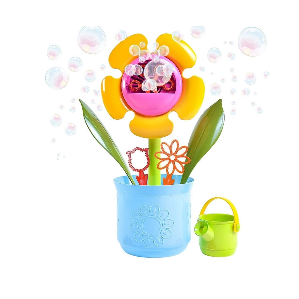 Sunny Days 320325 Bubble Blower Flower Pot, Multicolored