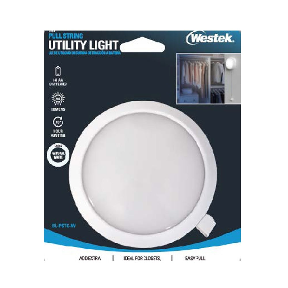 Westek BL-PSTG-W LED Utility Ceiling Light, White