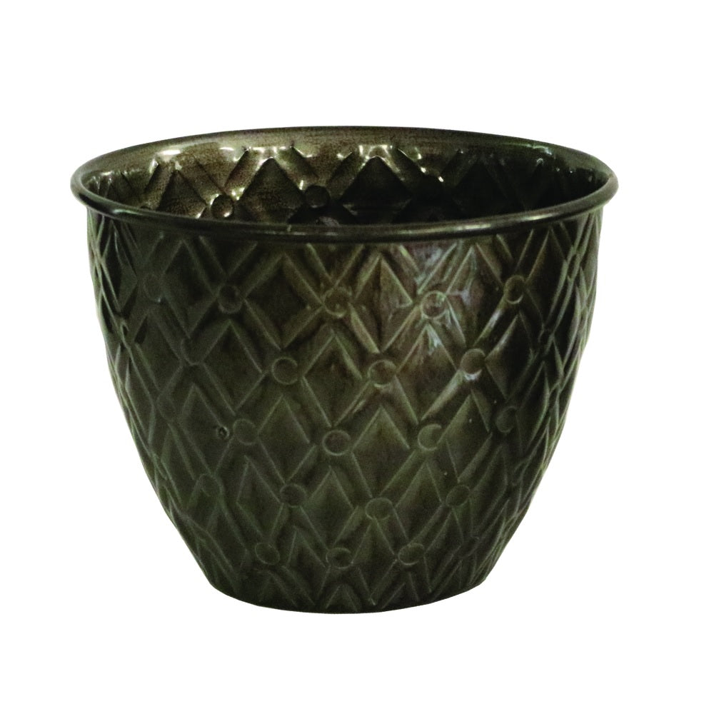 Robert Allen MPT01404 Diamond Planter, Metal, Graphite