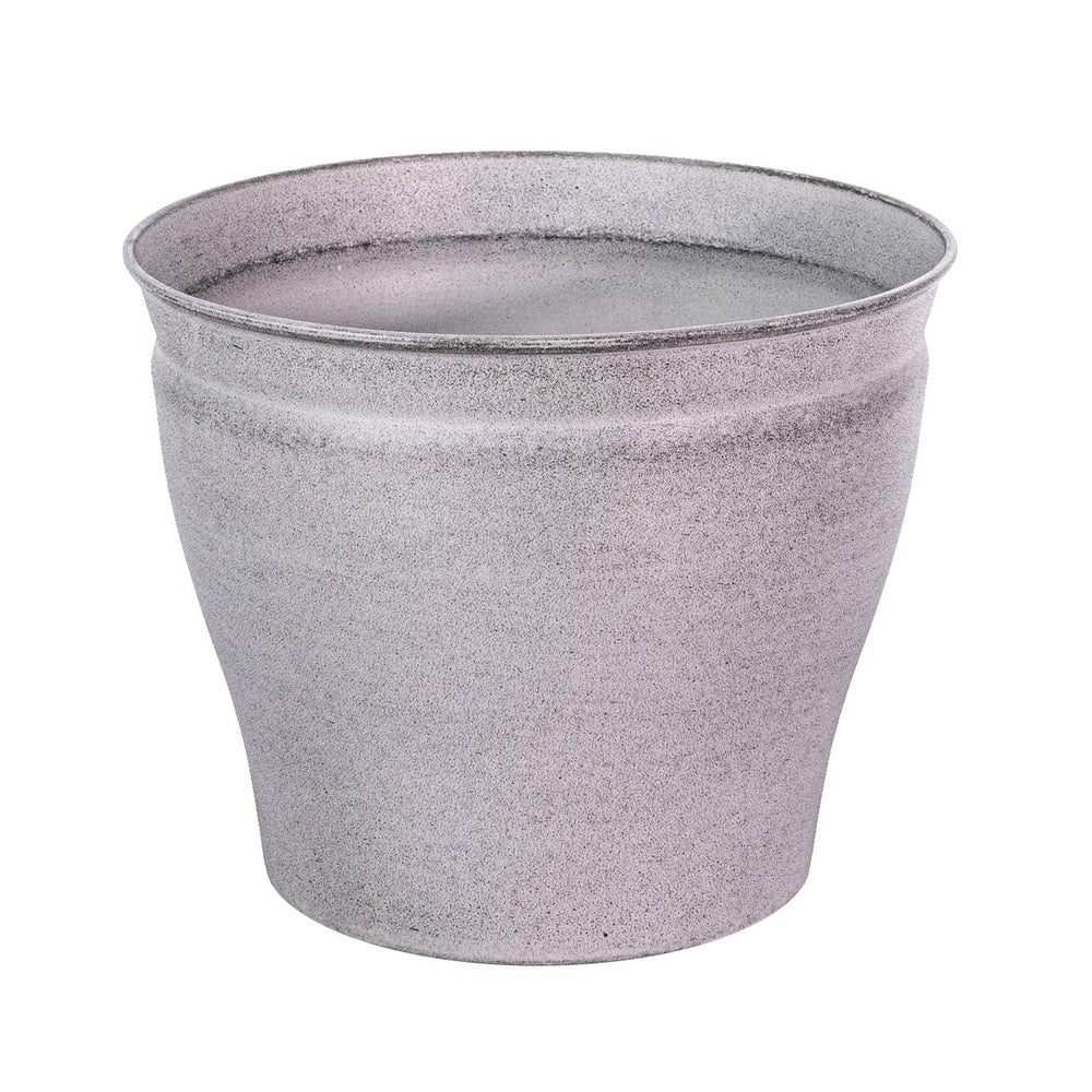 Robert Allen MPT02573 IronStone Timberline Planter, 8", Pearl