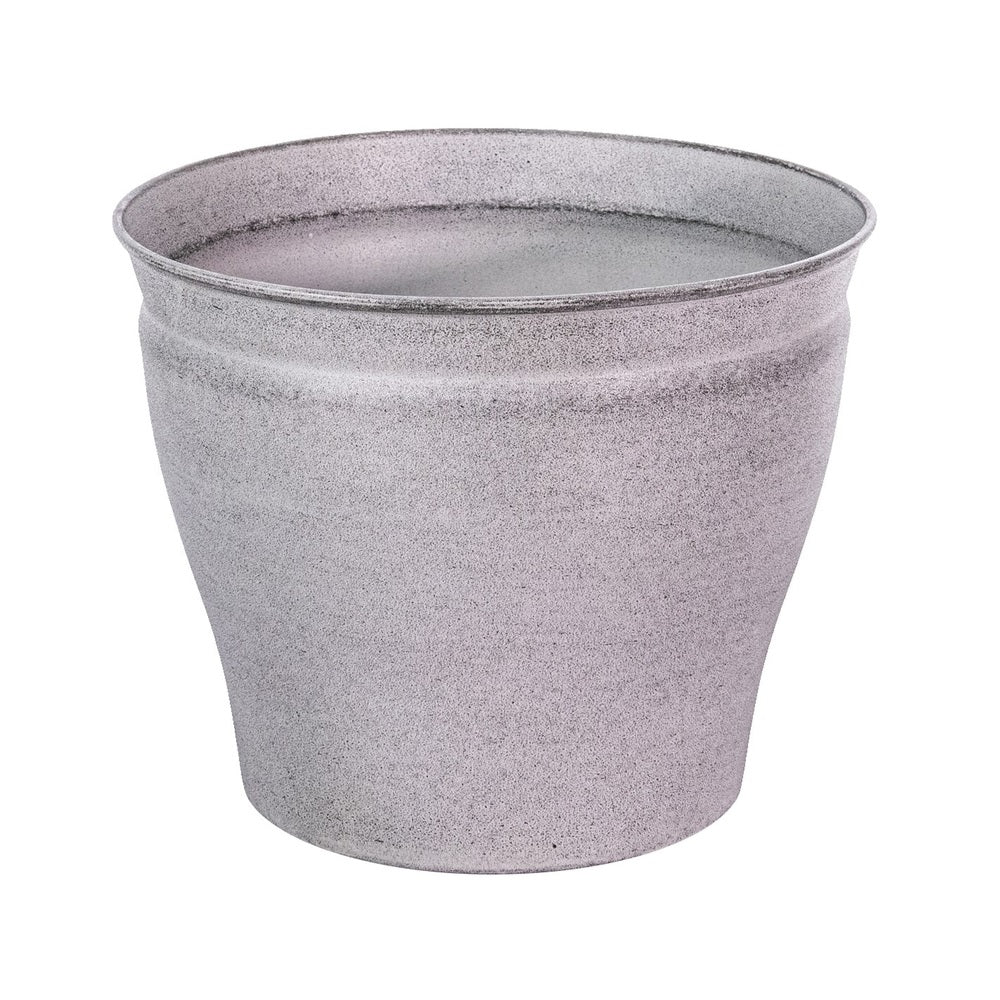 Robert Allen MPT02579 IronStone Timberline Planter, 12", Pearl