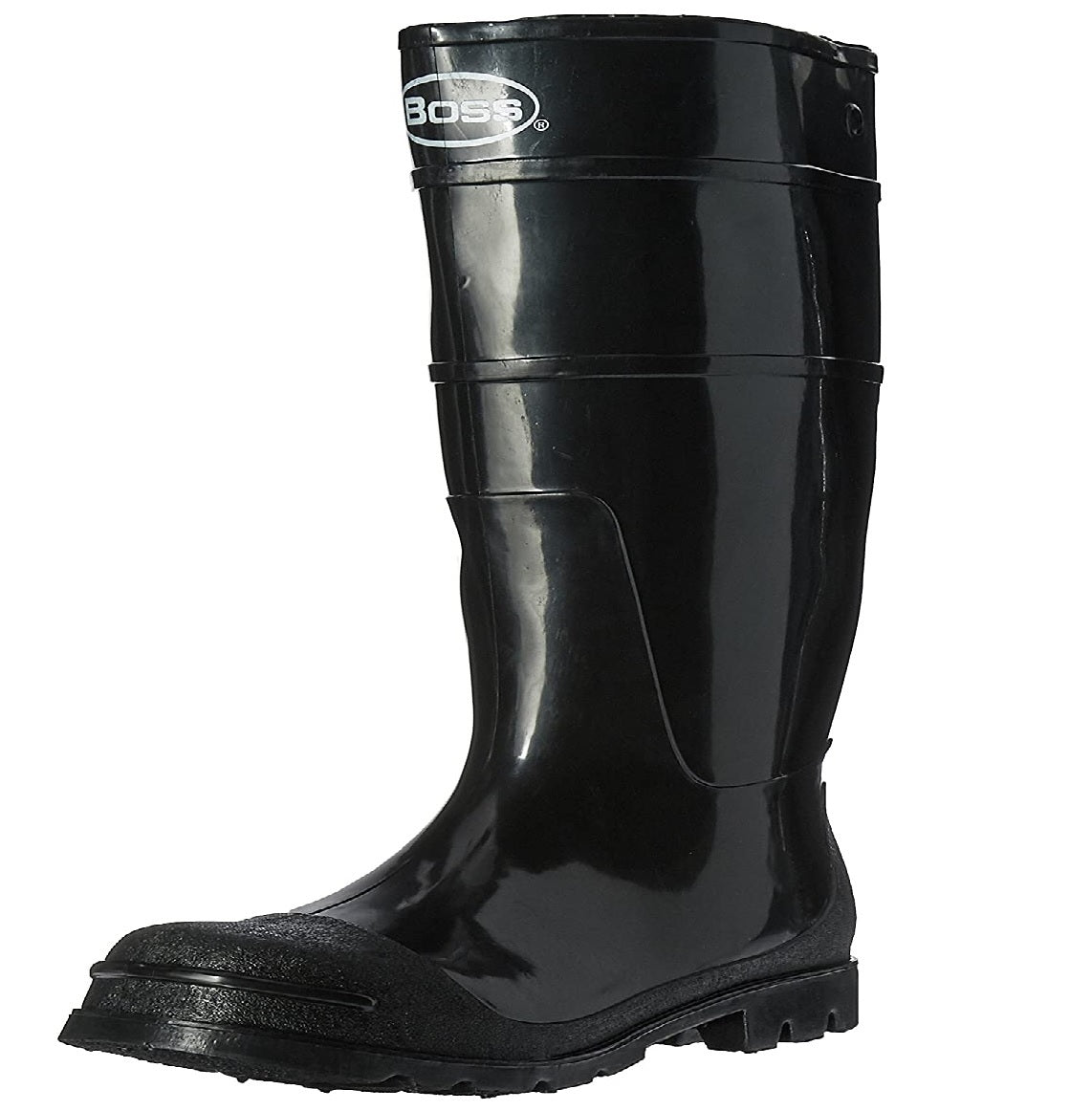 Boss 2KP200109 Knee Boots, Black, PVC Upper, 9 Inch