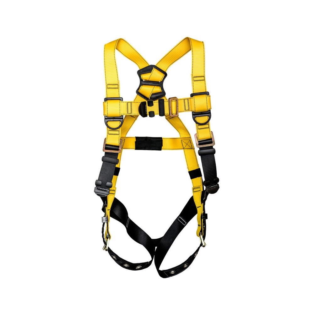 Guardian Fall Protection 37005B Full Body Harness, Black/Yellow
