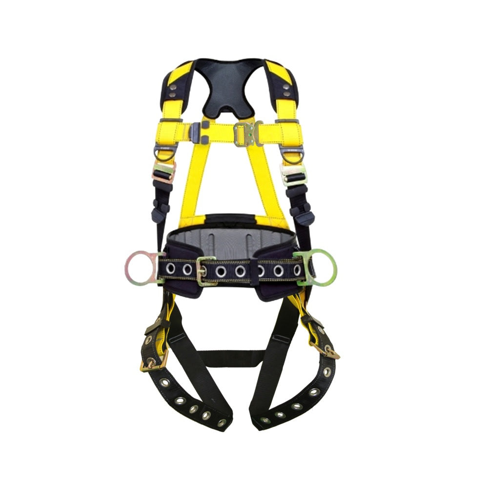 Guardian Fall Protection 37193 Full Body Harness, Black/Yellow