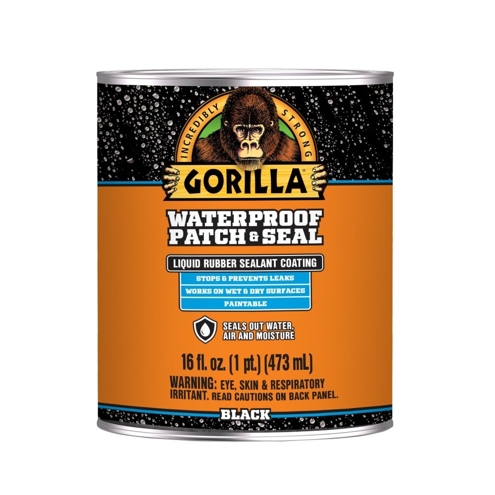 Gorilla 105342 Patch and Seal Liquid, Black, 16 oz