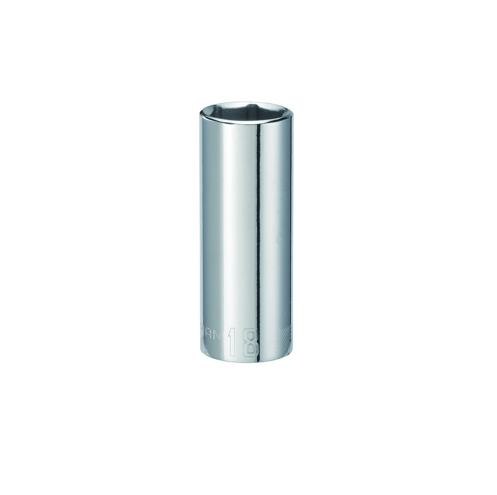 Craftsman CMMT44435 6 Point Deep Socket, 3/8 inch drive, 18 MM