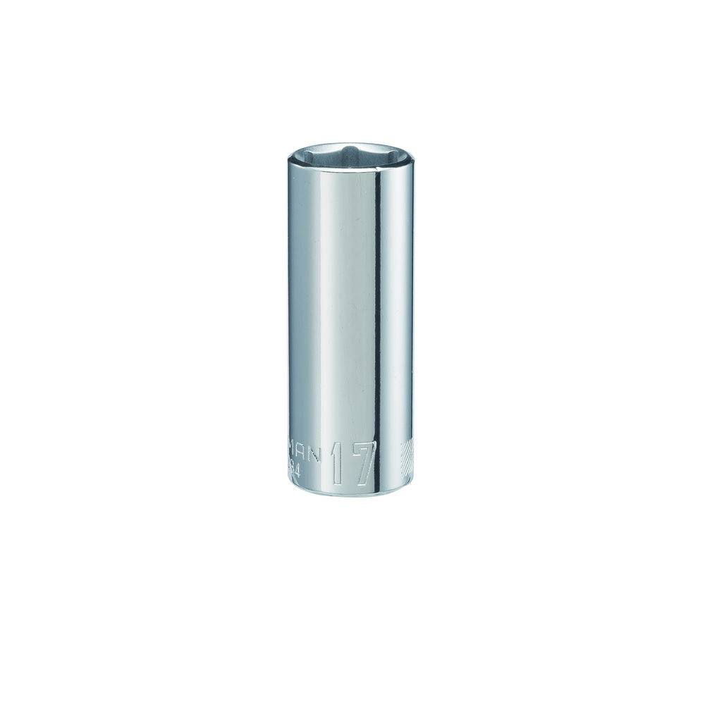 Craftsman CMMT44434 6 Point Deep Socket, 3/8 inch drive, 17 MM