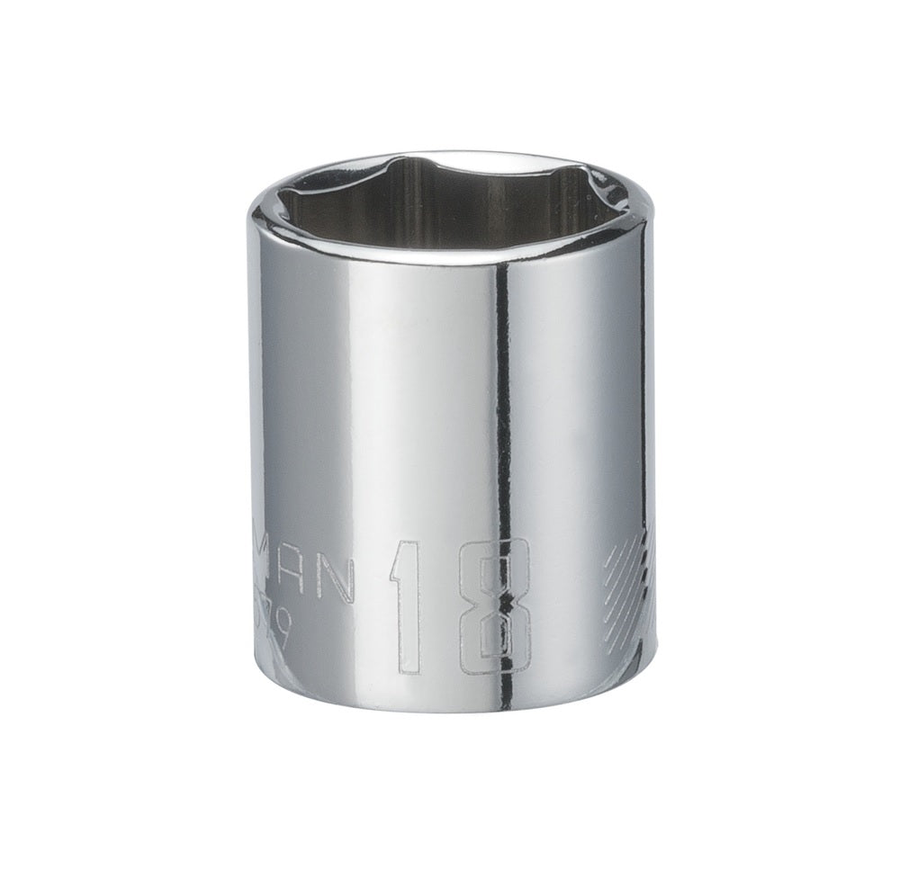 Craftsman CMMT43579 6 Point Shallow Socket, 18 MM