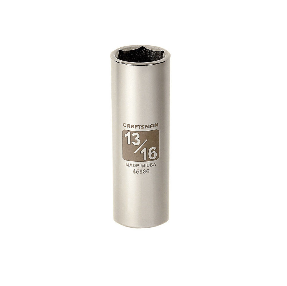 Craftsman CMMT45936 6 Point Deep Socket, 13/16 inch