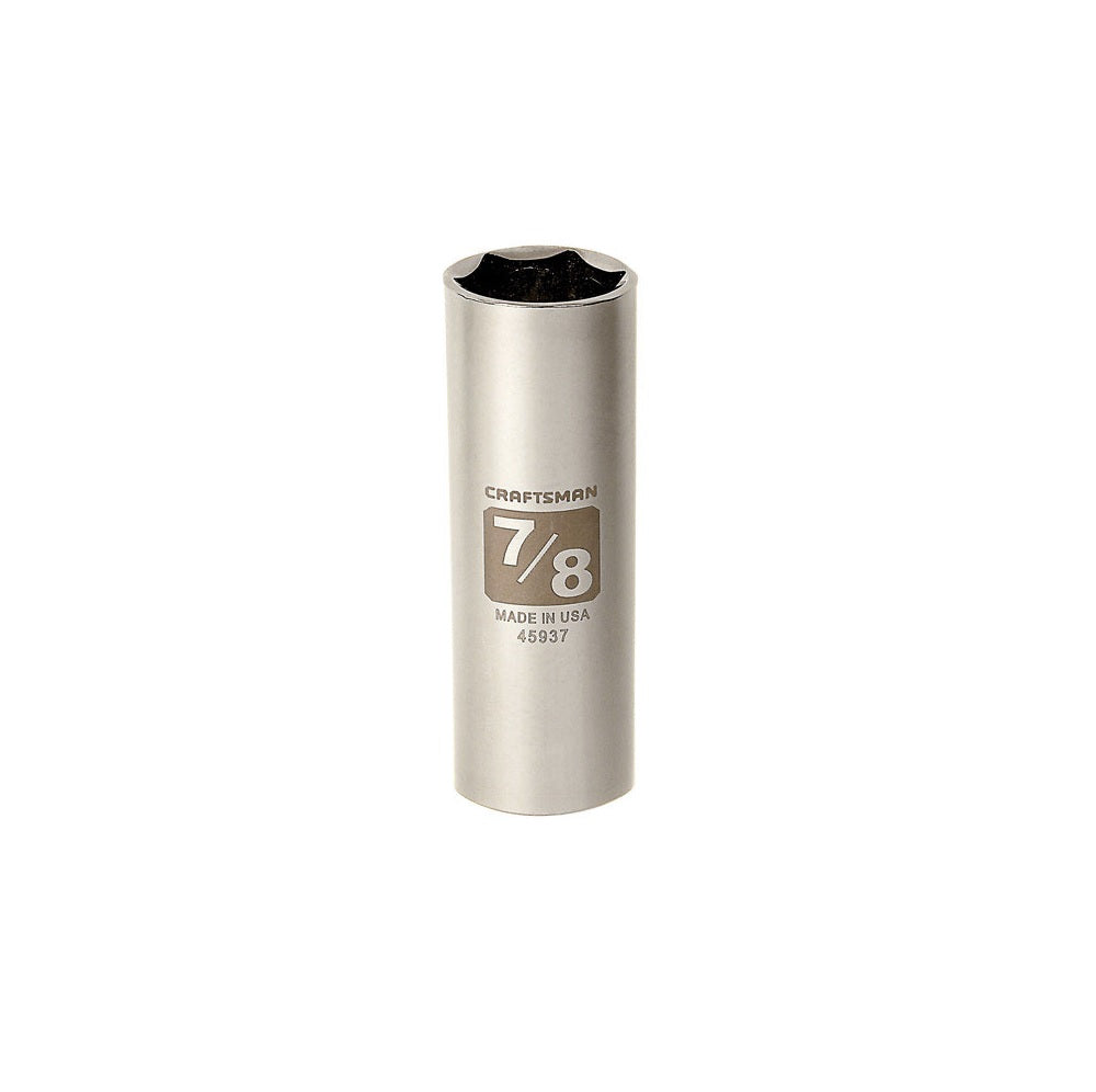Craftsman CMMT45937 6 Point Deep Socket, 1/2 inch x 7/8 inch