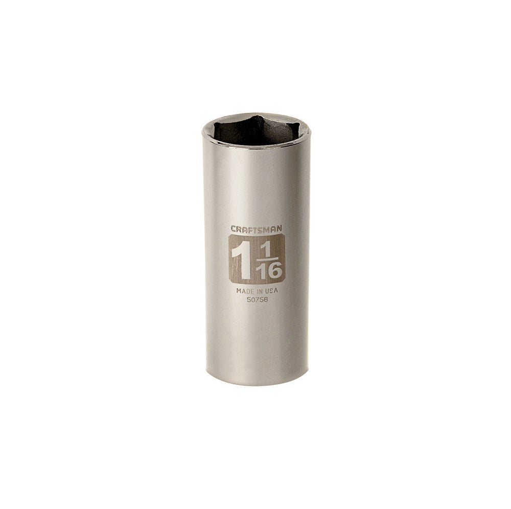 Craftsman CMMT50756 6 Point Deep Socket, 1-1/16 inch