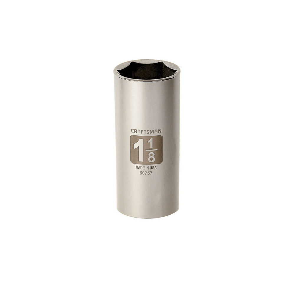 Craftsman CMMT50757 6 Point Deep Socket, 1-1/8 inch