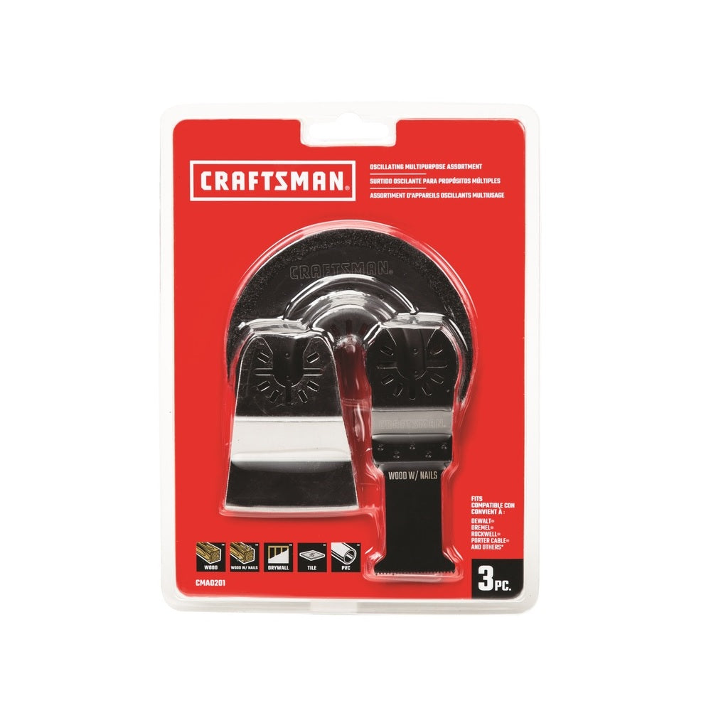 Craftsman CMAO201 Multipurpose Oscillating Blade Set, 3 pc.