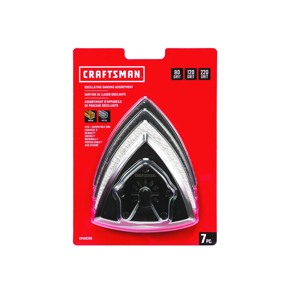 Craftsman CMAO200 Triangular Oscillating Sanding Set, 7 pc.