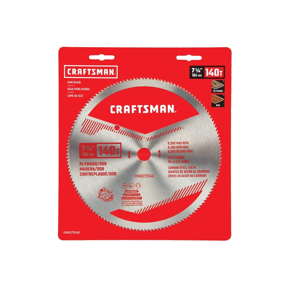 Craftsman CMAS2725140 Plywood Circular Saw Blade, Steel, 7-1/4 inch