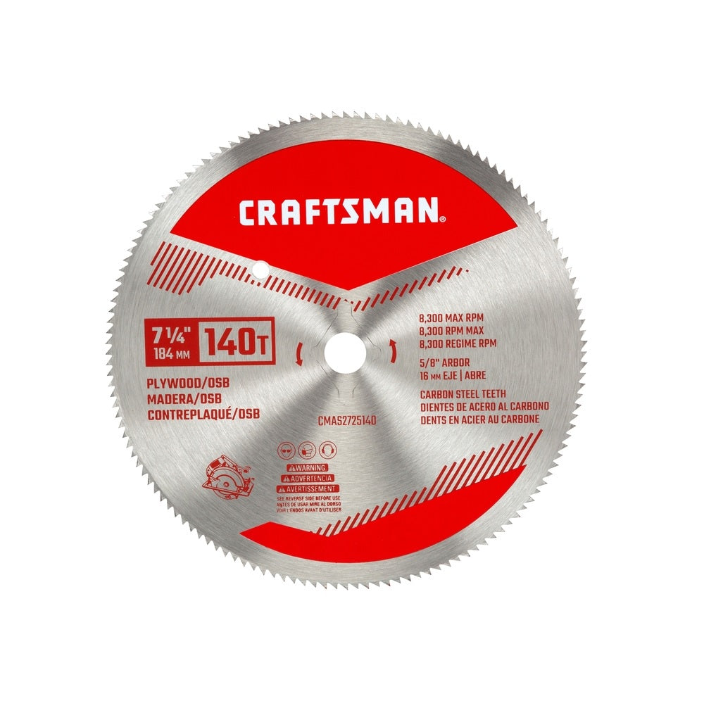 Craftsman CMAS2725140 Plywood Circular Saw Blade, Steel, 7-1/4 inch
