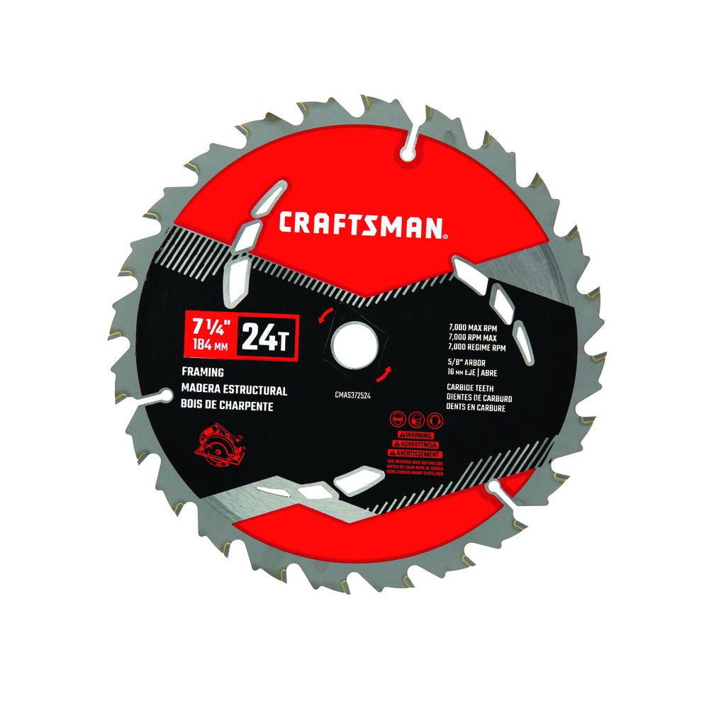 Craftsman CMAS372524 High Performance Circular Saw Blade, 24 Teeth