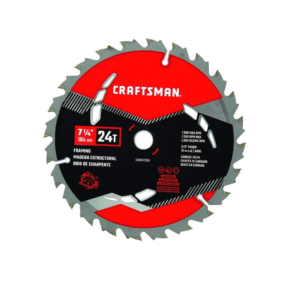 Craftsman CMAS372524 High Performance Circular Saw Blade, 24 Teeth