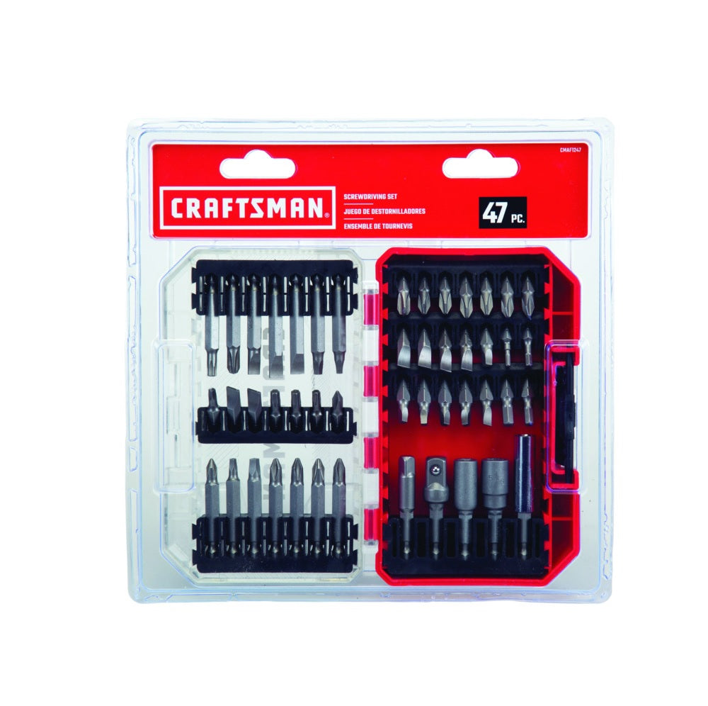 Craftsman CMAF1247 Driver Bit Set, Steel, 47 pc