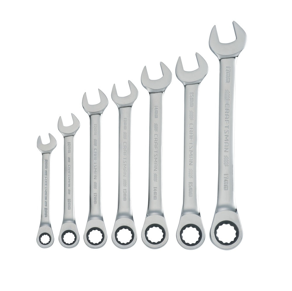 Craftsman CMMT87019 Ratcheting Combination Wrench Set, 7 pc.