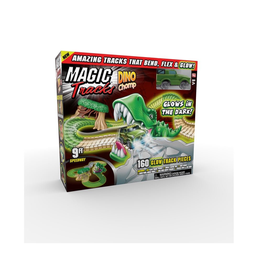 Magic Tracks MTDINO-MC8/2 Glow in The Dark Race Track, Multicolored