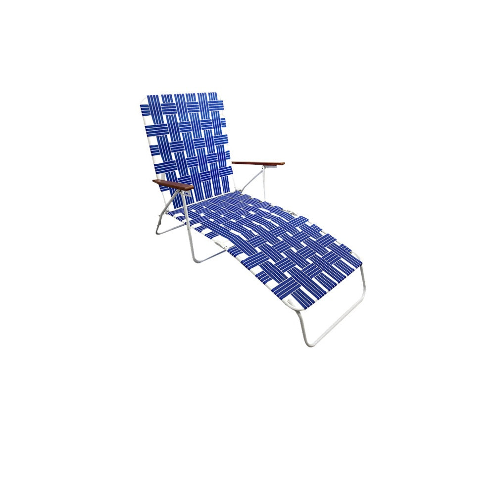 Seasonal Trends AC4012-BLUE Folding Web Lounge Chair, Steel