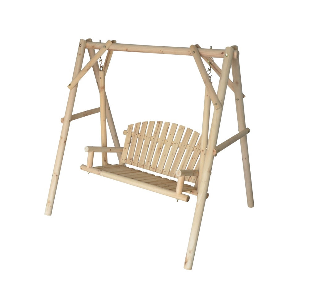 Seasonal Trends F12022 Log Swing and Frame Kit, Cedar Wood